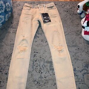 Fantic Denim Skinny Stretch Fit Jeans Tan size 34x34